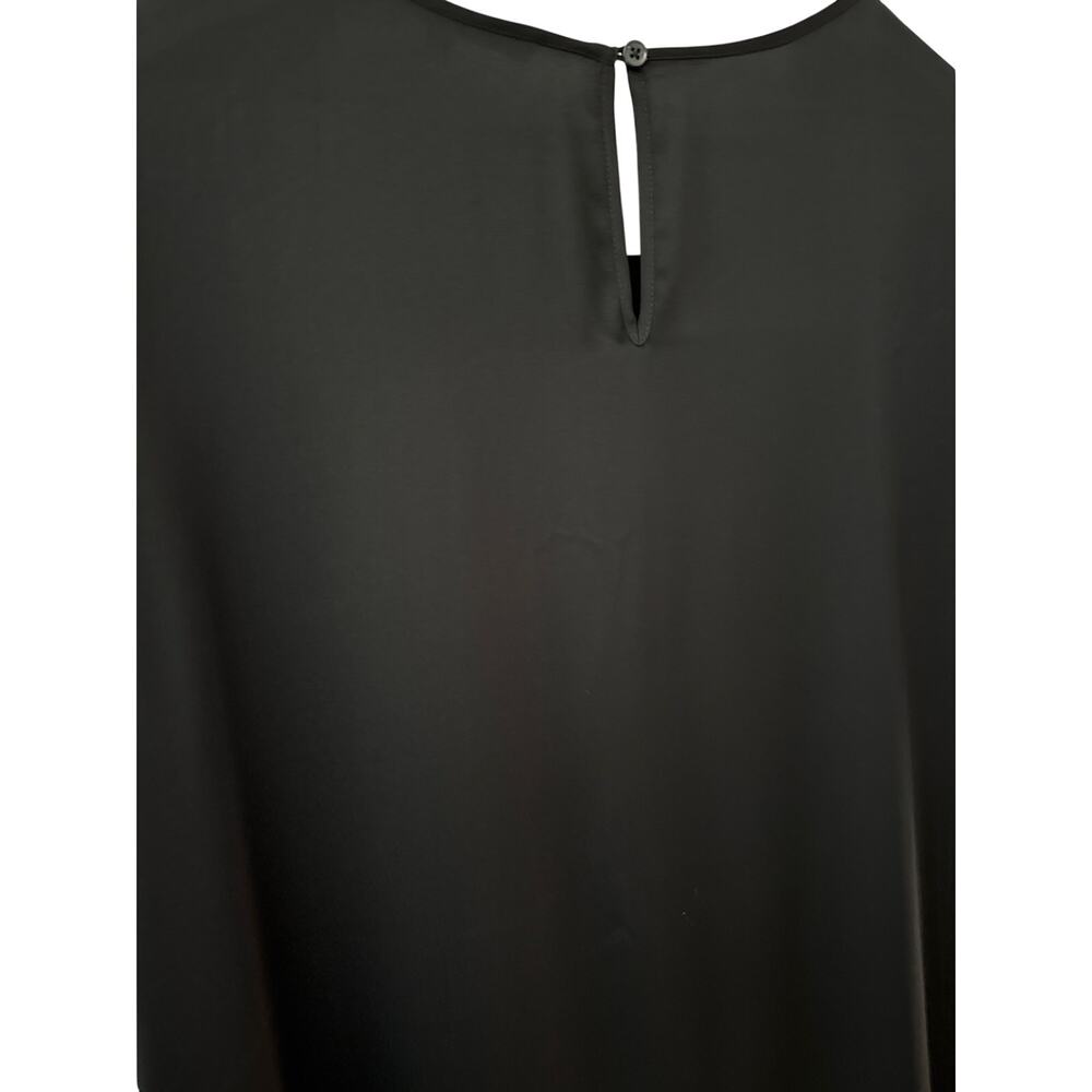 Quince Washable Stretch Silk Tee Dress in Black Size Large - Picture 7 of 9